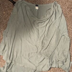 We The Free Oversized Sage Green Lightweight Pullover